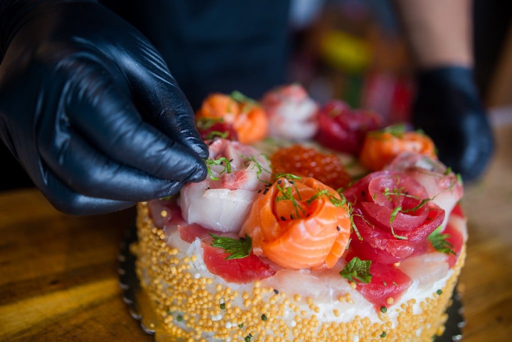 aloha cones sushi cake toppings