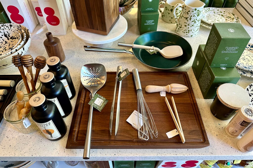 pantry and cookware items on tabletop