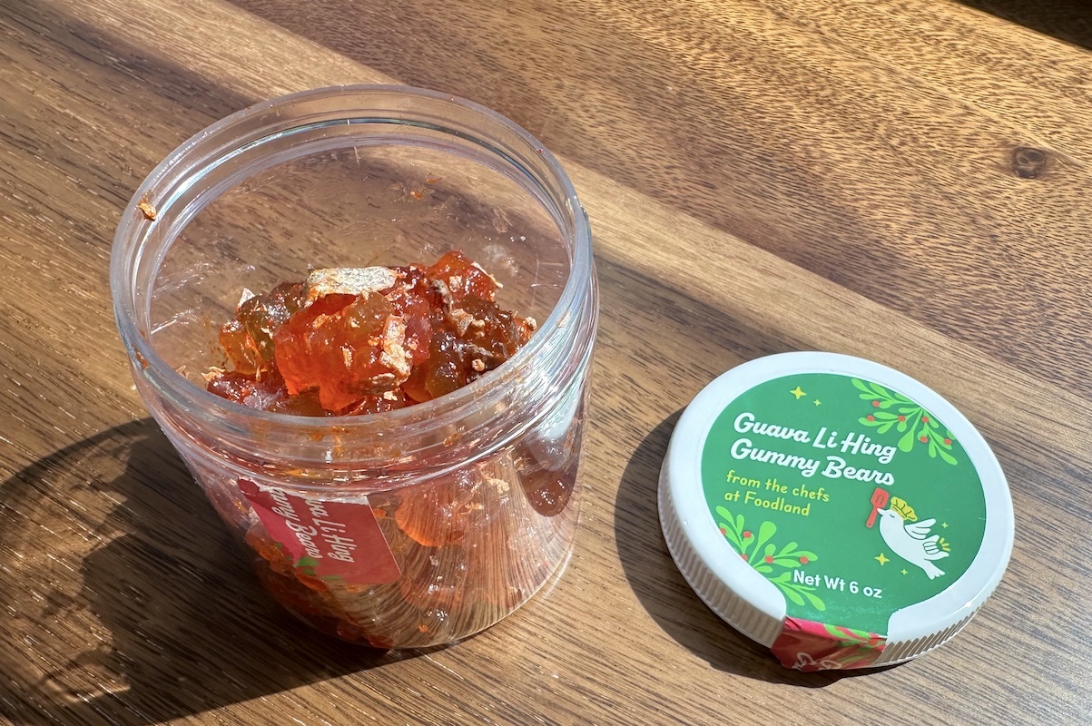 open jar of Li Hing Gummy Bears 