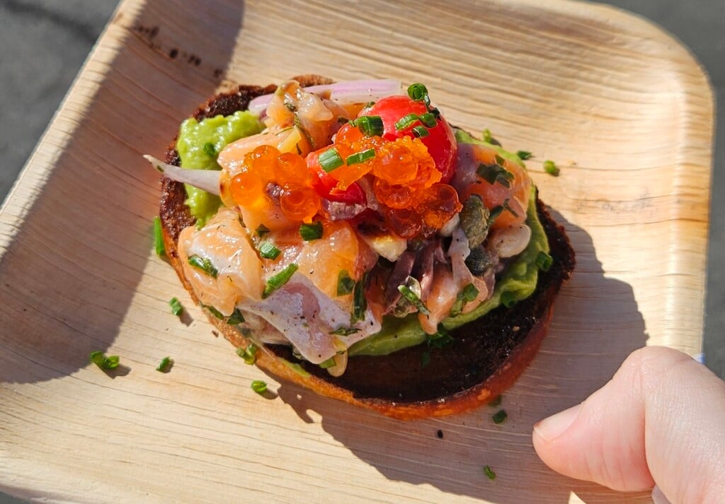 salmon poke on toast