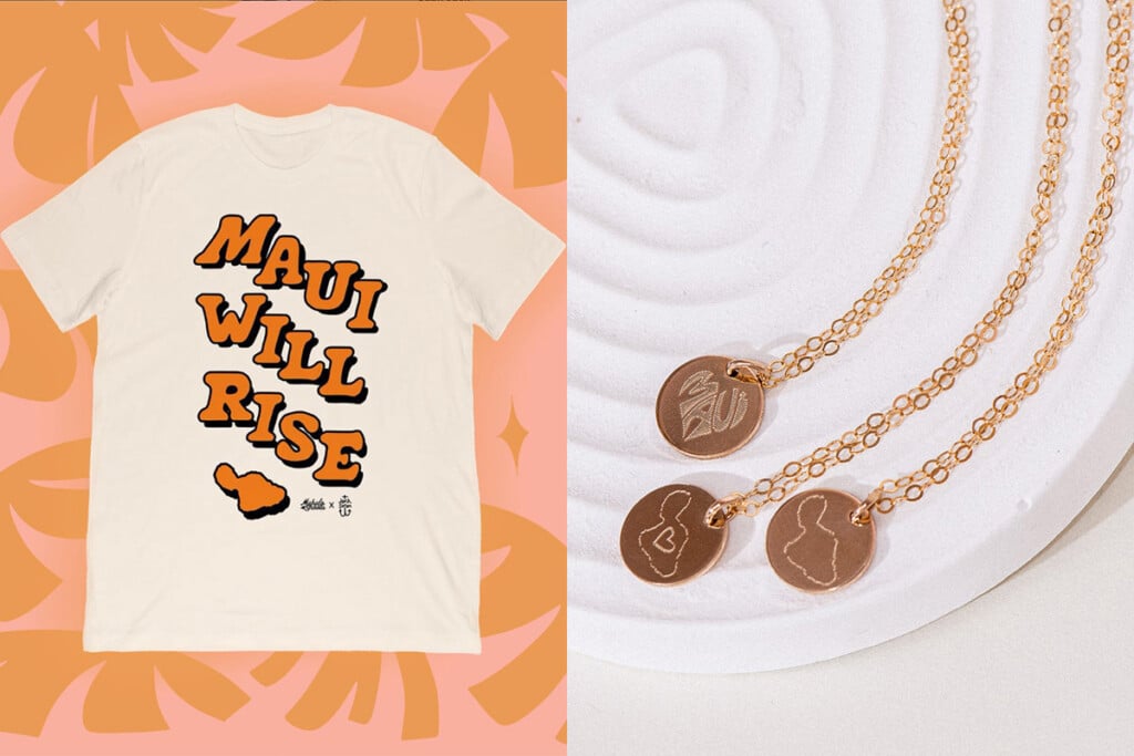 Jack Soren Mahalo Shoots Kolohe Jewelry t-shirt and gold necklaces