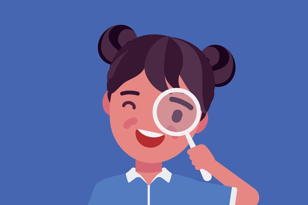 Girl With Magnifying Glass