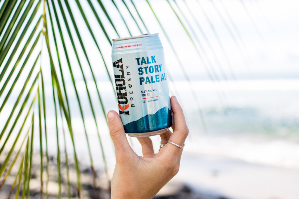 Kohola beer can and palm frond