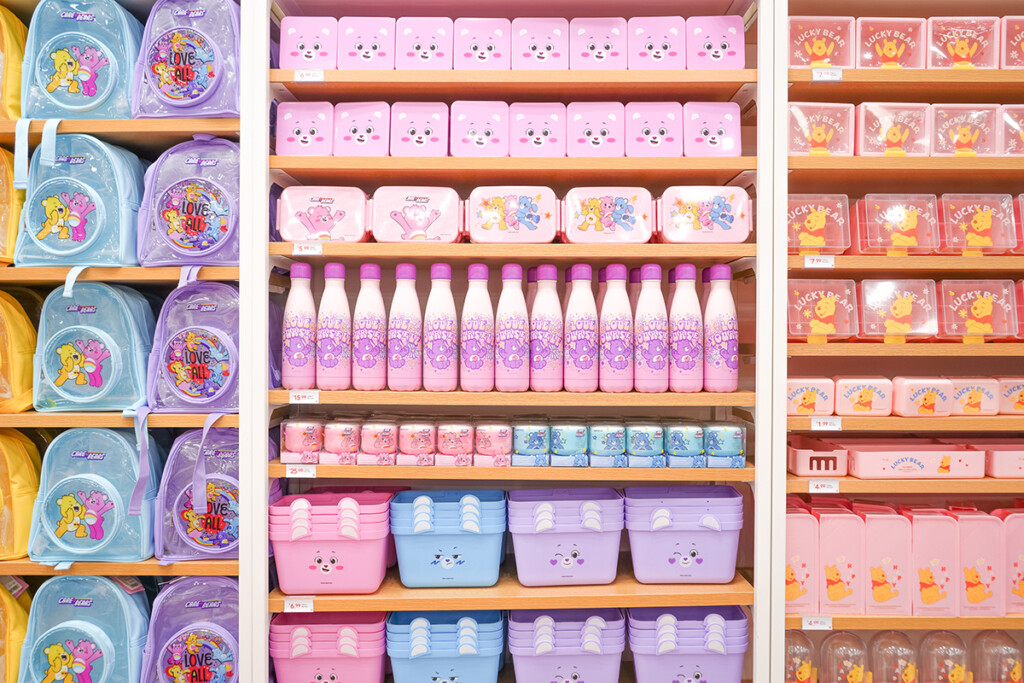 display of colorful products