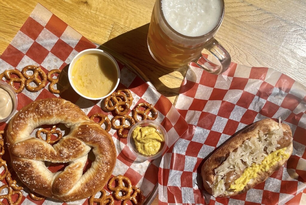 Oktoberfest beer and food