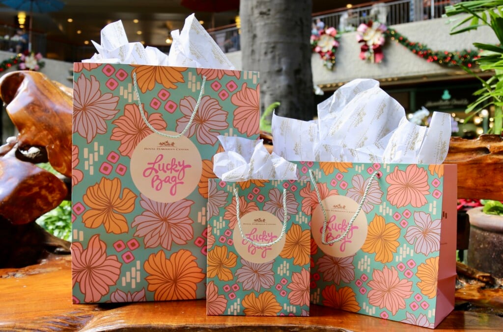 floral print shopping bags