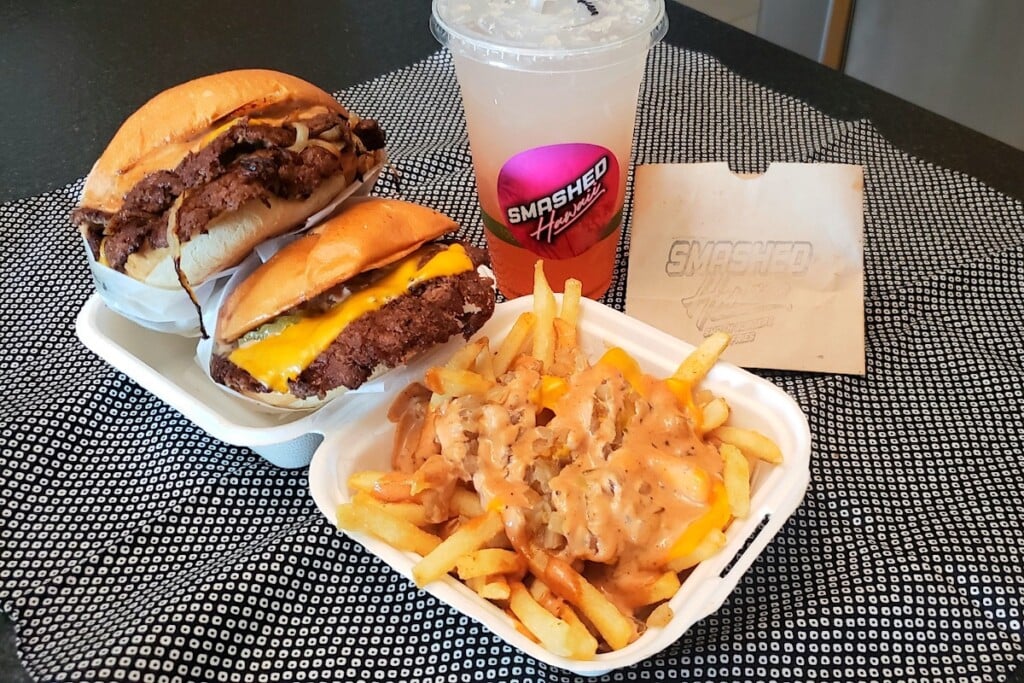 Smashed Burger And Fries Gregg Hoshida