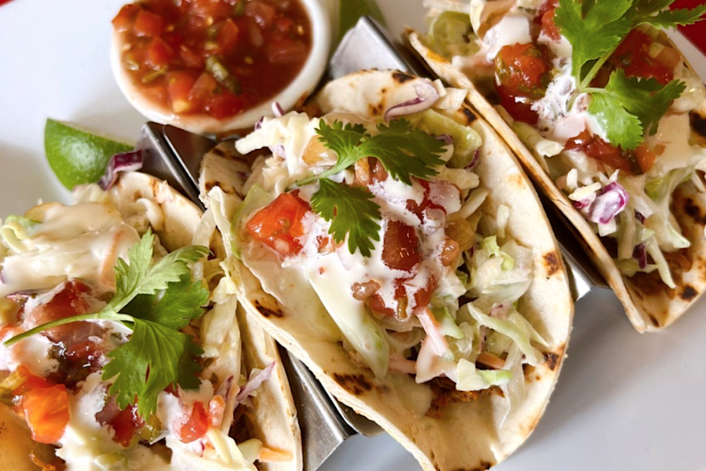 trio of loaded Tacos
