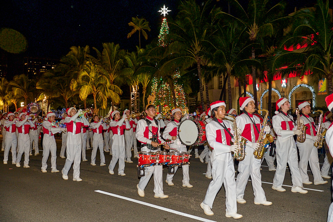 Honolulu City Lights Marching Band Photo Credit Ron Slauson