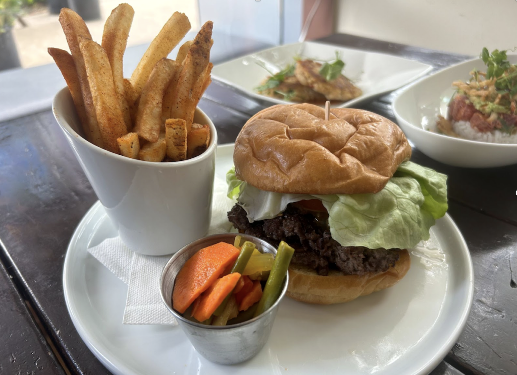 Double Smash Burger and fries